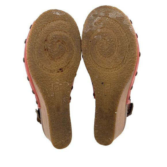 Pikolinos Benissa 868-9342 Womens Leather Peep-Toe Wedge Sandals Size 10 - Picture 5 of 9